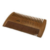 Image of A wooden beard comb with the brand name 'SHAVE' and 'LUX DIGITS, LLC' engraved on the front, shown on a plain white background.