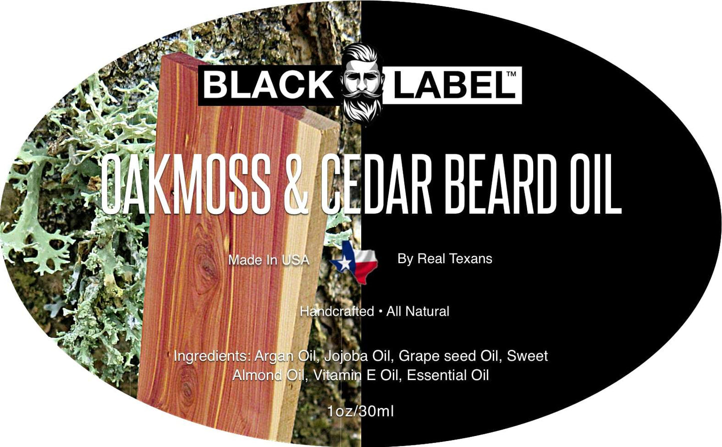Oakmoss Cedar Beard Oil Best Beard Conditioner Beard Softener - Blacklabel Beard Company