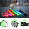 Image of LED Adjustable Dog Collar Blinking Flashing Light Up Glow Pets Safety Waterproof