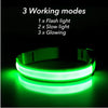 Image of LED Adjustable Dog Collar Blinking Flashing Light Up Glow Pets Safety Waterproof