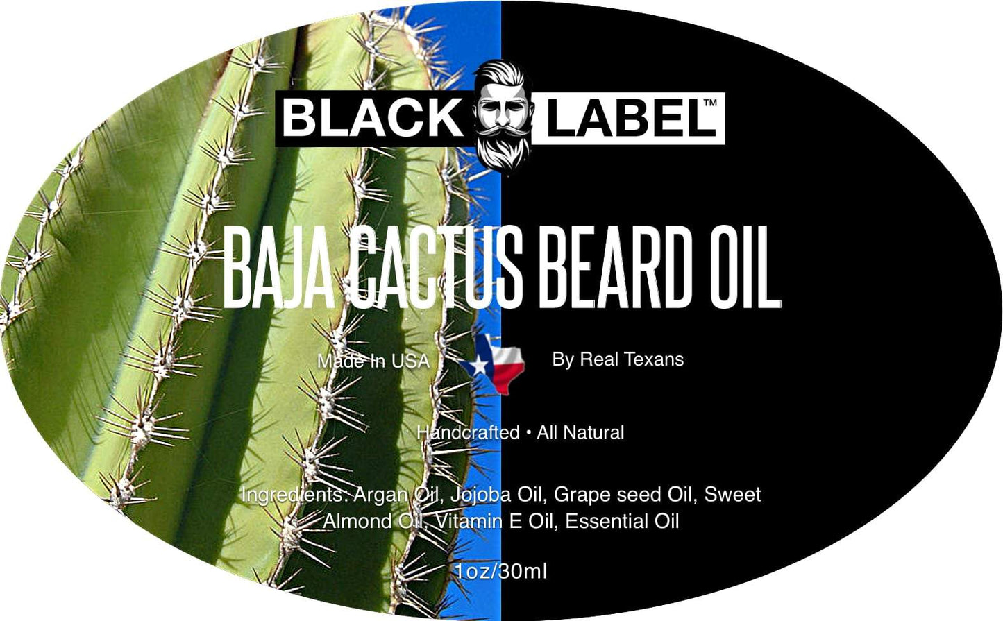 Baja Cactus Beard Oil, Best Beard Conditioner and Beard Softener - Blacklabel Beard Company