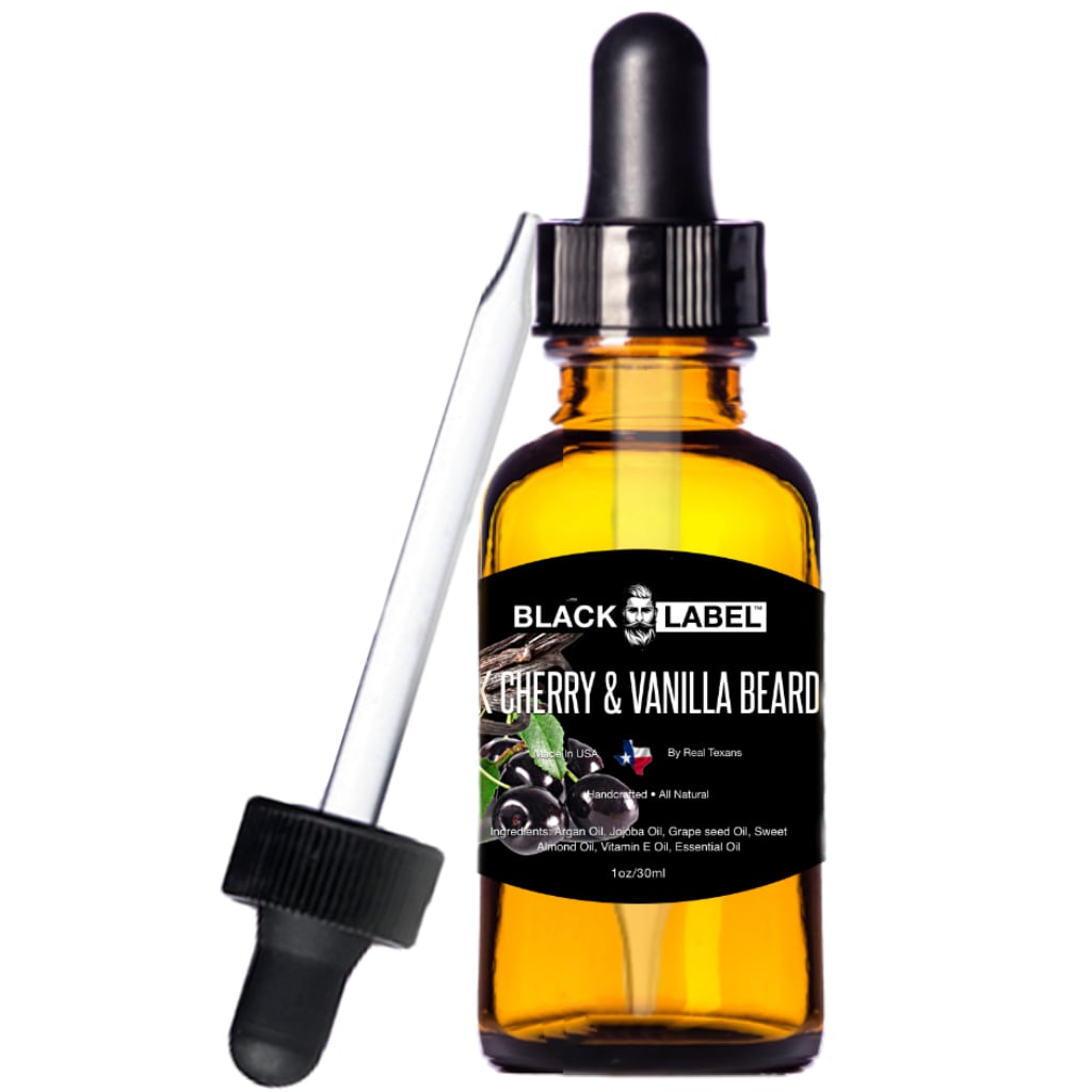 Black Cherry Vanilla Beard Oil, Best Beard Conditioner and Beard Softener - Blacklabel Beard Company