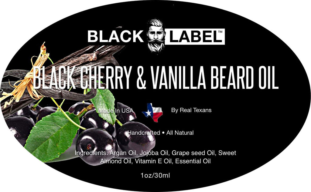 Black Cherry Vanilla Beard Oil, Best Beard Conditioner and Beard Softener - Blacklabel Beard Company