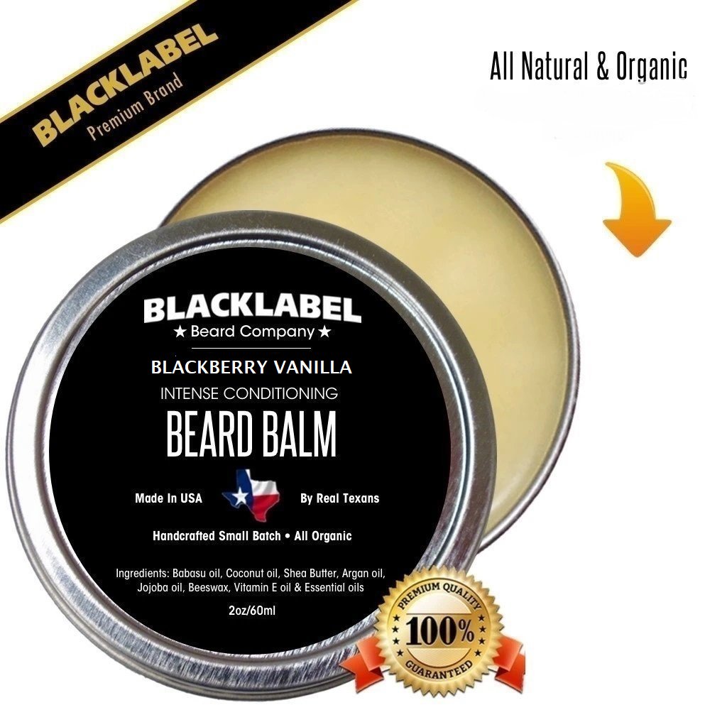 Blackberry Vanilla Beard Balm, Best Beard Conditioner & Styling Pomade - Blacklabel Beard Company