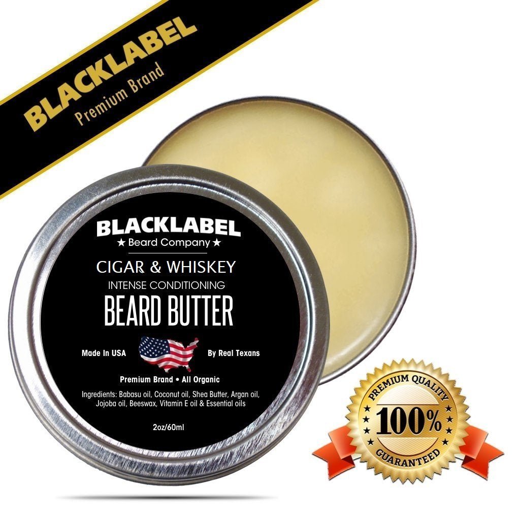 Cigar & Whiskey Beard Butter, Best Beard Conditioner & Beard Softener - Blacklabel Beard Company