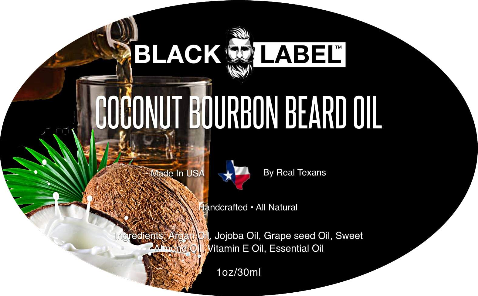 Coconut Bourbon Best Beard Oil & Beard Conditioner - Blacklabel Beard Company