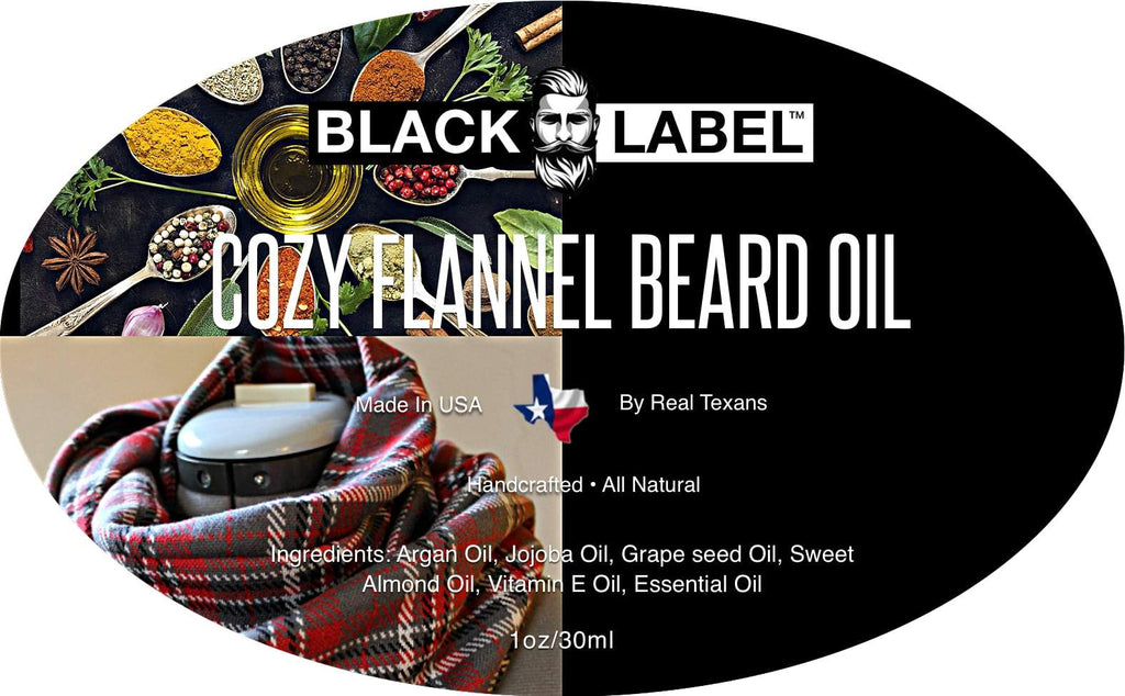 Cozy Flannel Beard Oil, Best Beard Conditioner and Beard Softener - Blacklabel Beard Company