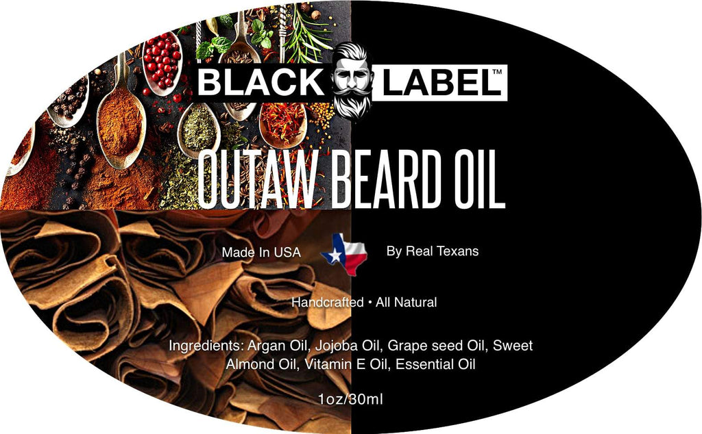 Outlaw Beard Oil Best Beard Conditioner Beard Softener - Blacklabel Beard Company