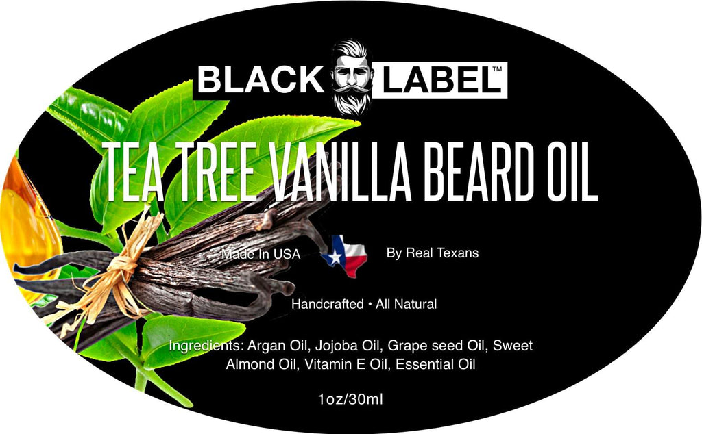 Tea Tree Vanilla Beard Oil, Best Beard Conditioner and Beard Softener - Blacklabel Beard Company