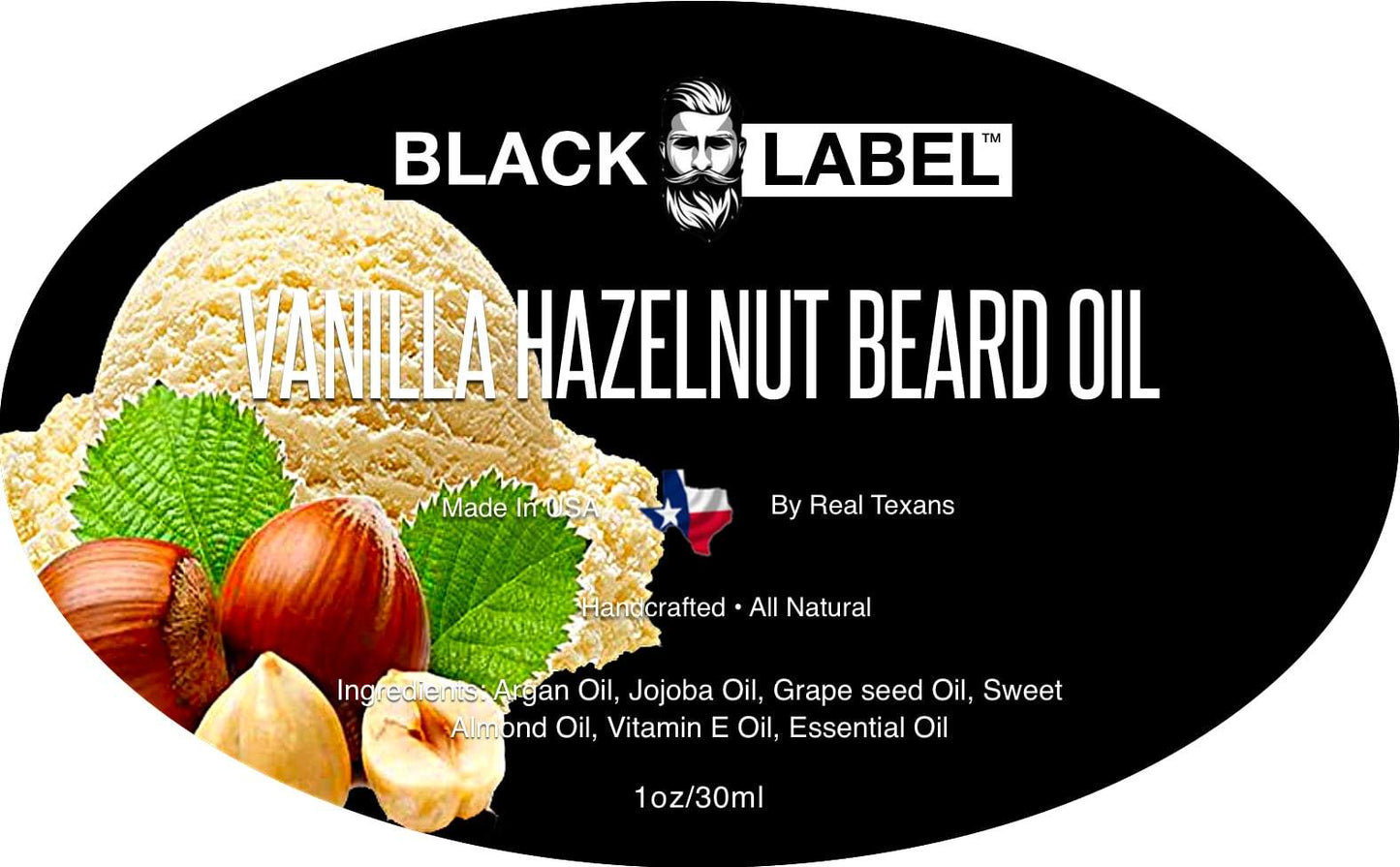 Vanilla Hazelnut Best Beard Oil & Beard Conditioner - Blacklabel Beard Company