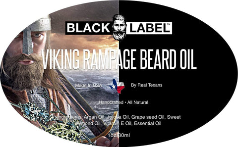 Viking Rampage Beard Oil Best Beard Conditioner Beard Softener - Blacklabel Beard Company