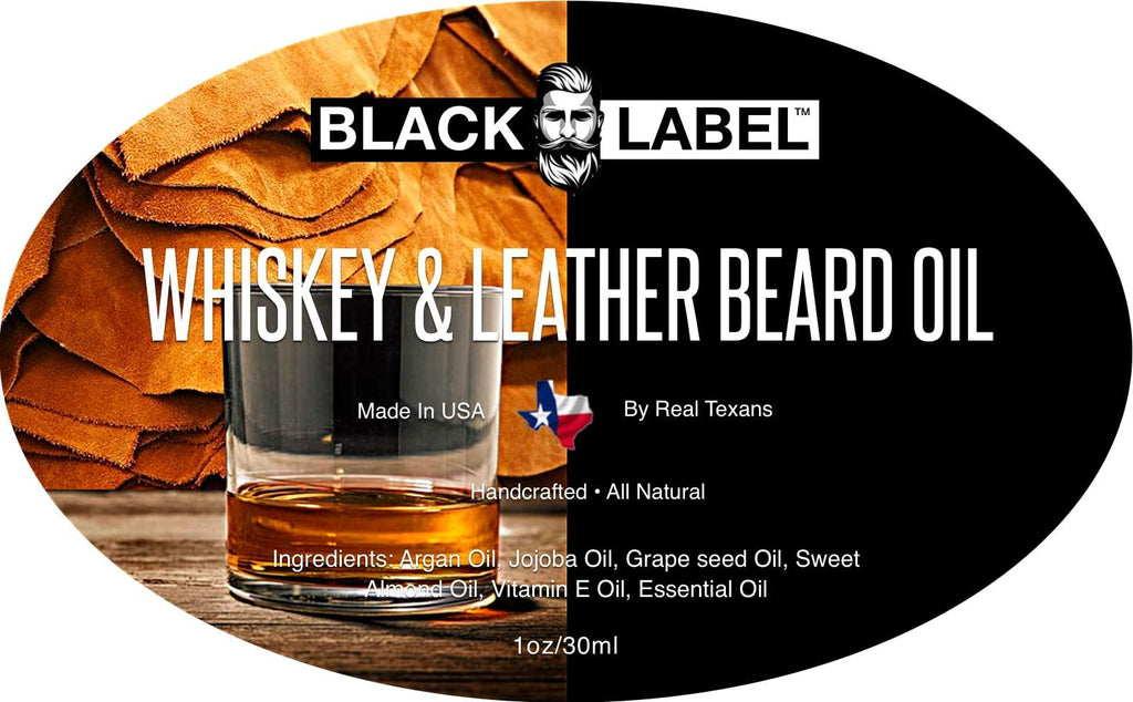 Whiskey and Leather Beard Oil Best Beard Conditioner Beard Softener - Blacklabel Beard Company