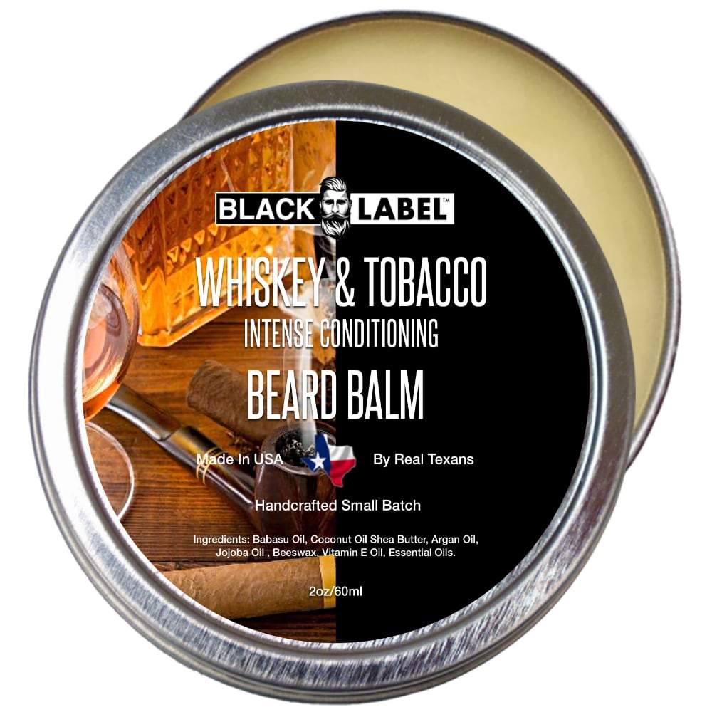 Whiskey Tobacco Beard Balm, Best Beard Conditioner & Styling Pomade - Blacklabel Beard Company