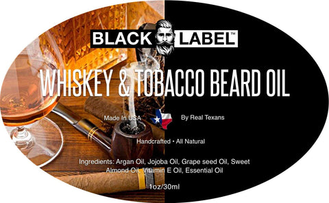 Whiskey Tobacco Beard Oil Best Beard Conditioner Beard Softener - Blacklabel Beard Company